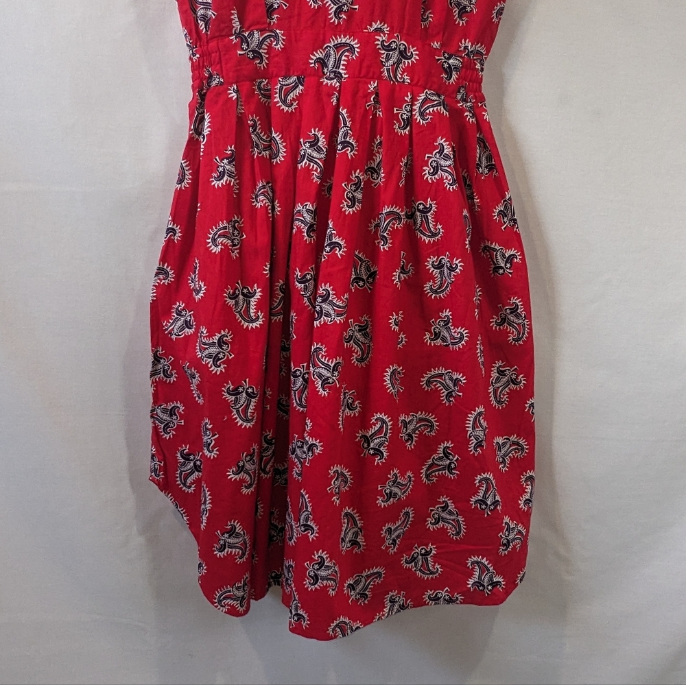 Vintage Sweet Young Thing 100% Cotton Bandana Print Romper Dress Size Medium - Picture 11 of 12
